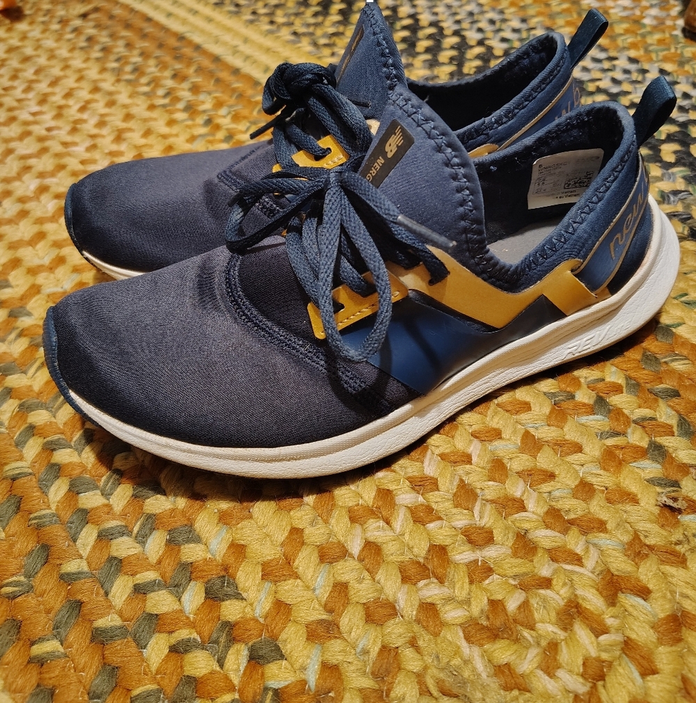 New Balance Navy and Yellow Athletic Shoes